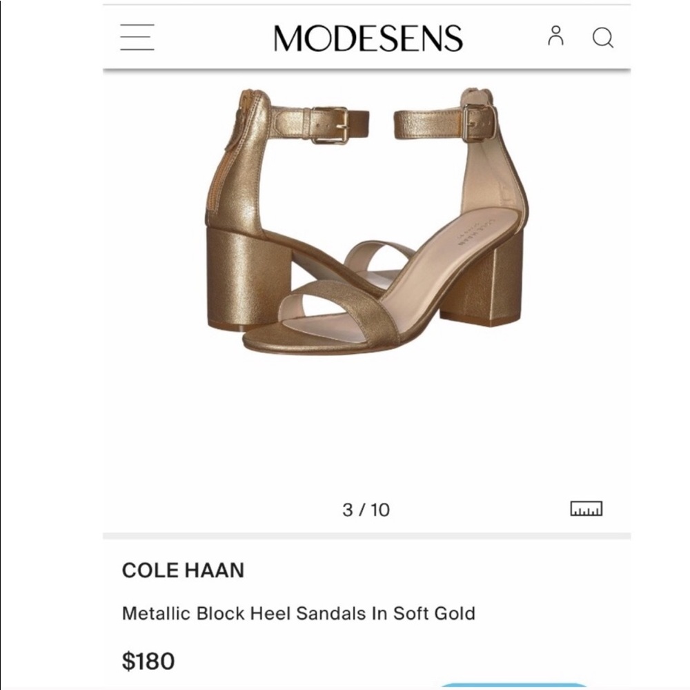 Cole haan gold heels